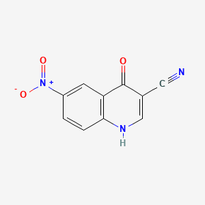 Chemical structure of 4-Hydroxy-6-nitroquinoline-3-carbonitrile