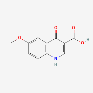 Chemical structure of 4-Hydroxy-6-methoxyquinoline-3-carboxylic acid
