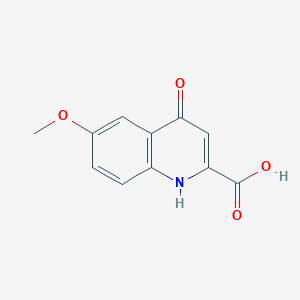 Chemical structure of 4-Hydroxy-6-methoxyquinoline-2-carboxylic acid