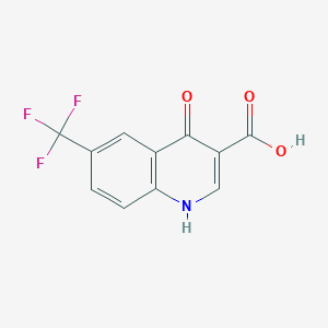 Chemical structure of 4-Hydroxy-6-(trifluoromethyl)quinoline-3-carboxylic Acid