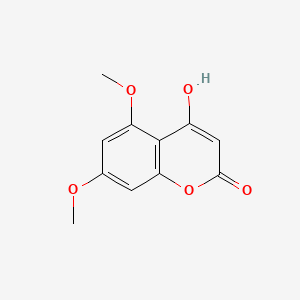 Chemical structure of 4-hydroxy-5,7-dimethoxy-2H-chromen-2-one