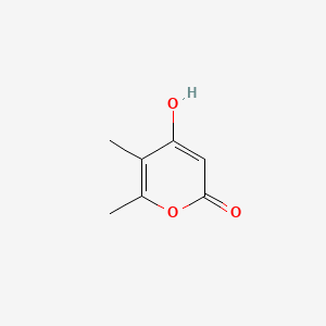 Chemical structure of 4-Hydroxy-5,6-dimethyl-2H-pyran-2-one