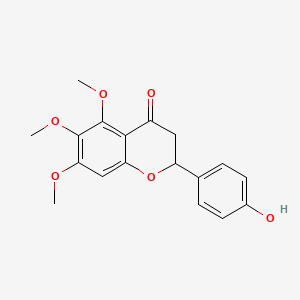 Chemical structure of 4'-Hydroxy-5,6,7-trimethoxyflavanone