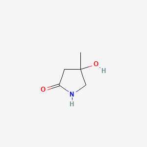 Chemical structure of 4-Hydroxy-4-methylpyrrolidin-2-one