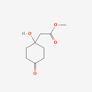 Chemical structure of 4-Hydroxy-4-(methoxycarbonylmethyl)cyclohexanone