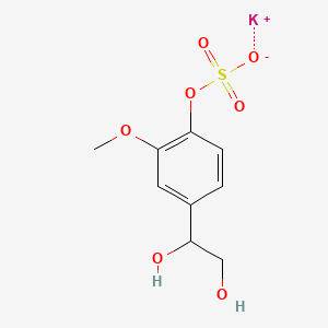Chemical structure of 4-Hydroxy-3-methoxyphenylglycol sulfate potassium salt