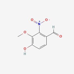 Chemical structure of 4-Hydroxy-3-methoxy-2-nitrobenzaldehyde