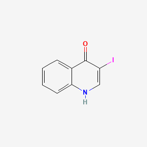 Chemical structure of 4-Quinolinol, 3-iodo-