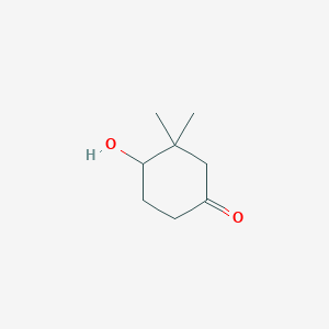 Chemical structure of 4-Hydroxy-3,3-dimethylcyclohexanone