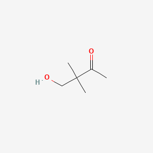 Chemical structure of 4-hydroxy-3,3-dimethyl-2-Butanone
