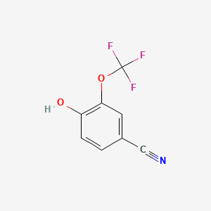 Chemical structure of 4-Hydroxy-3-(trifluoromethoxy)benzonitrile