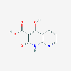 Chemical structure of 4-Hydroxy-2-oxo-1,2-dihydro-1,8-naphthyridine-3-carboxylic acid