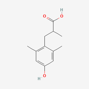 Chemical structure of 4-HYDROXY-2,2',6-TRIMETHYL-BENZENEPROPANOIC ACID