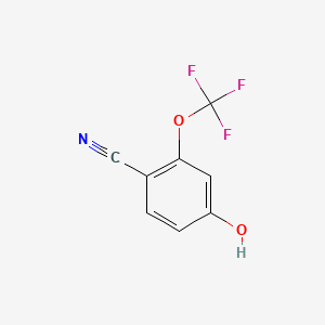 Chemical structure of 4-Hydroxy-2-(trifluoromethoxy)benzonitrile