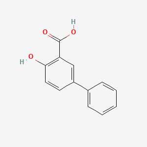Chemical structure of 4-Hydroxy[1,1'-biphenyl]-3-carboxylic acid