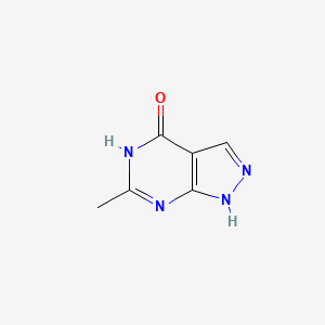 Chemical structure of 6-Methyl-1H-pyrazolo[3,4-d]pyrimidin-4(7H)-one