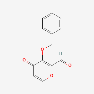 Chemical structure of 3-(Benzyloxy)-4-oxo-4H-pyran-2-carbaldehyde