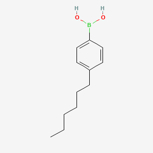 Chemical structure of 4-Hexylphenylboronic Acid