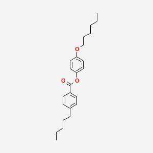 Chemical structure of 4-Hexyloxyphenyl 4-Pentylbenzoate