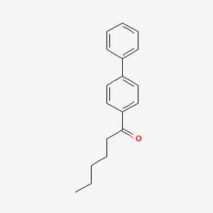 Chemical structure of 4-Hexanoylbiphenyl