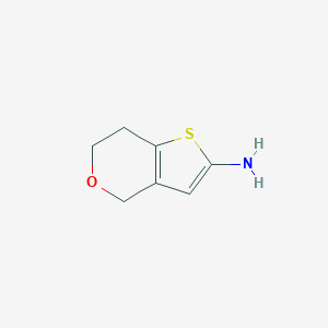 Chemical structure of 4H,6H,7H-thieno[3,2-c]pyran-2-amine