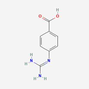 Chemical structure of 4-Guanidinobenzoic acid