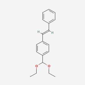 Chemical structure of 4-Formyl-trans-stilbene Diethyl Acetal