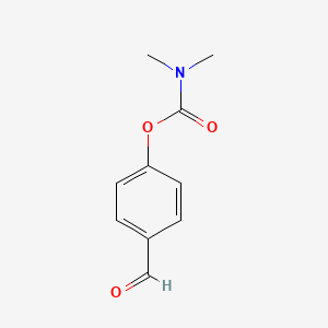 Chemical structure of 4-formylphenyl dimethylcarbamate