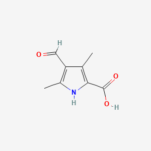 Chemical structure of 4-Formyl-3,5-dimethyl-1H-pyrrole-2-carboxylic acid