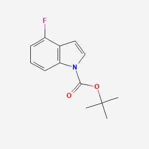 Chemical structure of 4-Fluoro-N-(Boc)indole
