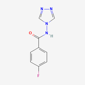 Chemical structure of 4-Fluoro-N-(4H-1,2,4-triazol-4-yl)benzamide