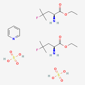 Chemical structure of 4-Fluoro-l-leucine ethyl ester and pyridine sulfate compounds