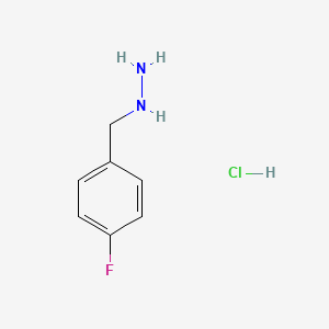 Chemical structure of 4-Fluorobenzylhydrazine hydrochloride