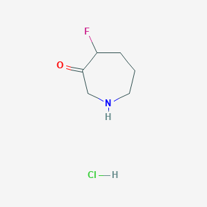Chemical structure of 4-Fluoroazepan-3-One Hydrochloride