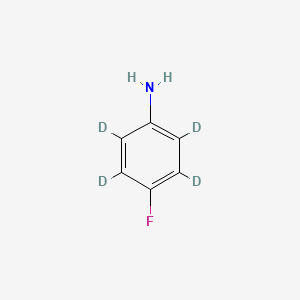 Chemical structure of 4-Fluoroaniline-2,3,5,6-d4