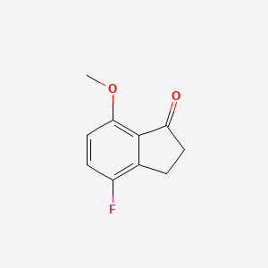 Chemical structure of 4-Fluoro-7-methoxy-2,3-dihydro-1H-inden-1-one