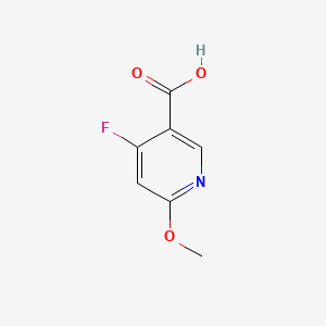 Chemical structure of 4-Fluoro-6-Methoxy-nicotinic acid