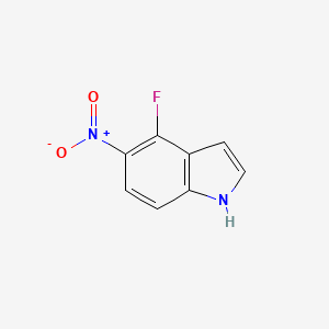 Chemical structure of 4-Fluoro-5-nitro-1H-indole