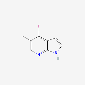 Chemical structure of 4-Fluoro-5-methyl-1H-pyrrolo[2,3-b]pyridine