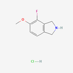 Chemical structure of 4-Fluoro-5-methoxyisoindoline hydrochloride