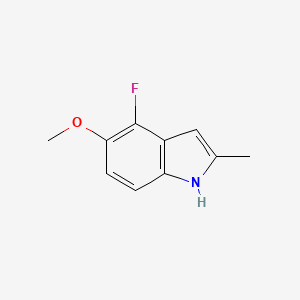 Chemical structure of 4-Fluoro-5-Methoxy-2-Methyl-1H-Indole