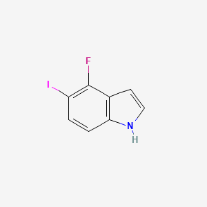 Chemical structure of 4-Fluoro-5-iodo-1H-indole