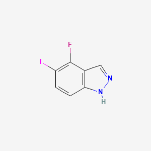 Chemical structure of 4-Fluoro-5-iodo-1H-indazole