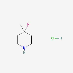 Chemical structure of 4-Fluoro-4-methylpiperidine hcl