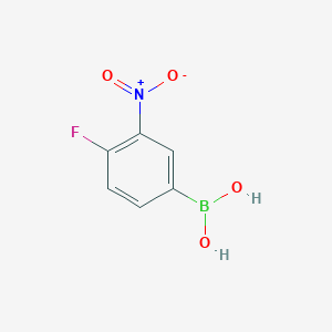 Chemical structure of 4-Fluoro-3-nitrophenylboronic acid
