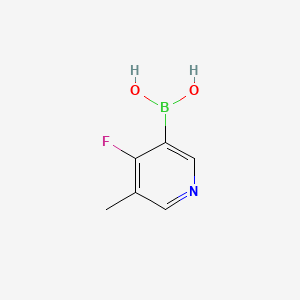 Chemical structure of 4-Fluoro-3-methylpyridine-5-boronic acid