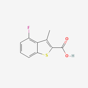 Chemical structure of 4-Fluoro-3-methylbenzo[b]thiophene-2-carboxylic acid