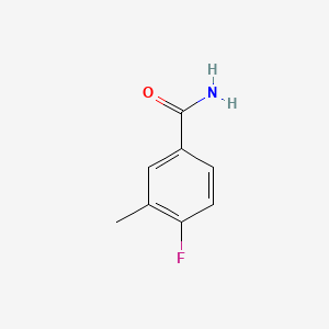 Chemical structure of 4-Fluoro-3-methylbenzamide