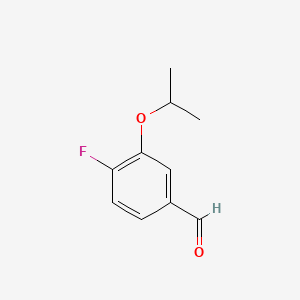 Chemical structure of 4-Fluoro-3-isopropoxybenzaldehyde