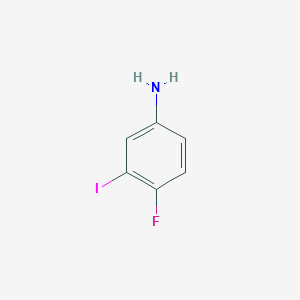 Chemical structure of 4-Fluoro-3-iodoaniline